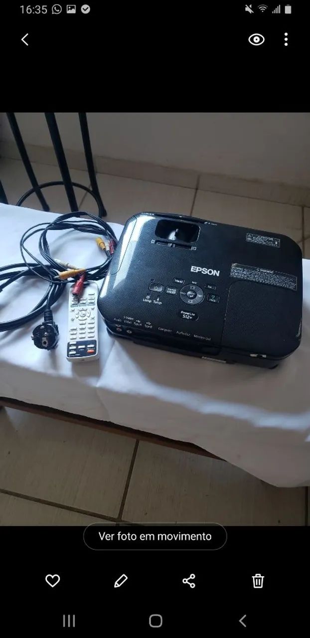 Projetor  EPSON s12+   completo  - Foto 4