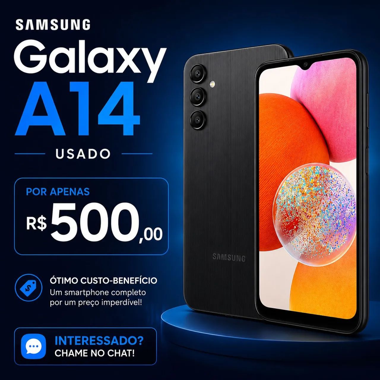 Vendo celular A14!!! O preço é negociável preciso vender rápido 