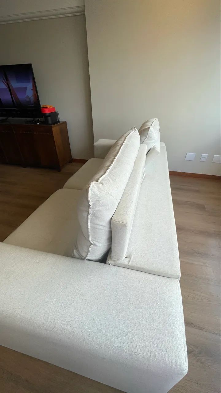 Lindo Sofa Cama linho  - Foto 3