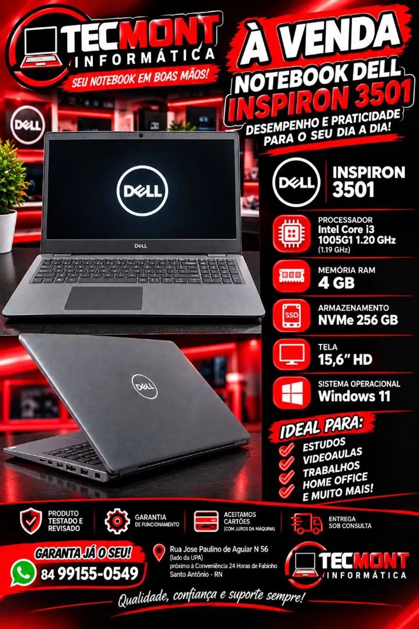 Notebook ultra fino todo extra Dell 