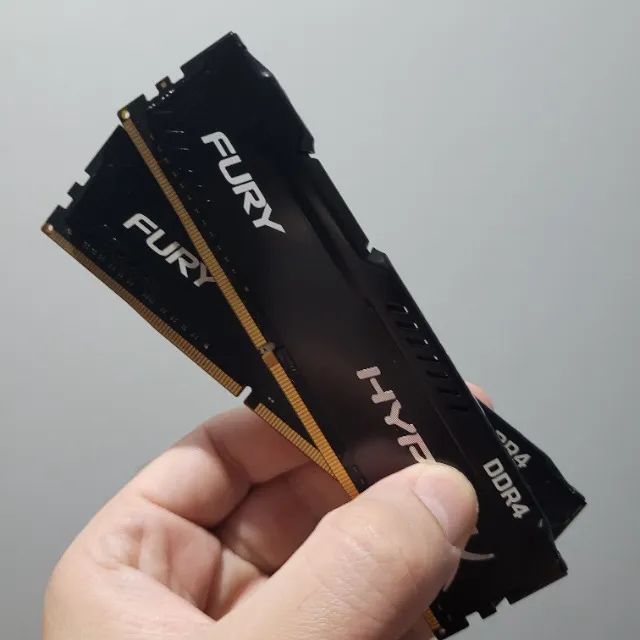 Memória Ram 16GB DDR4 2400MHz 1.2V Kingston HyperX Fury Preta HX424C15FB2/8 ( 2 x 8GB ) - Foto 2