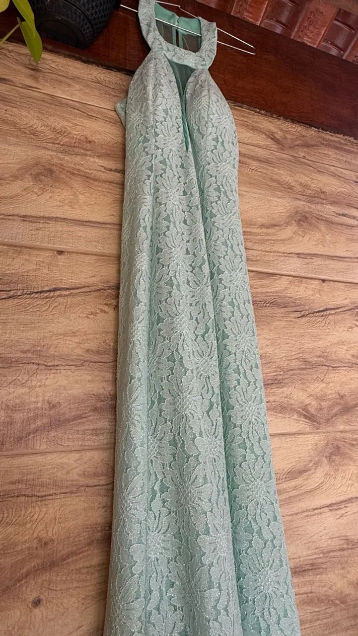 Vestido longo - Verde Água - Foto 4