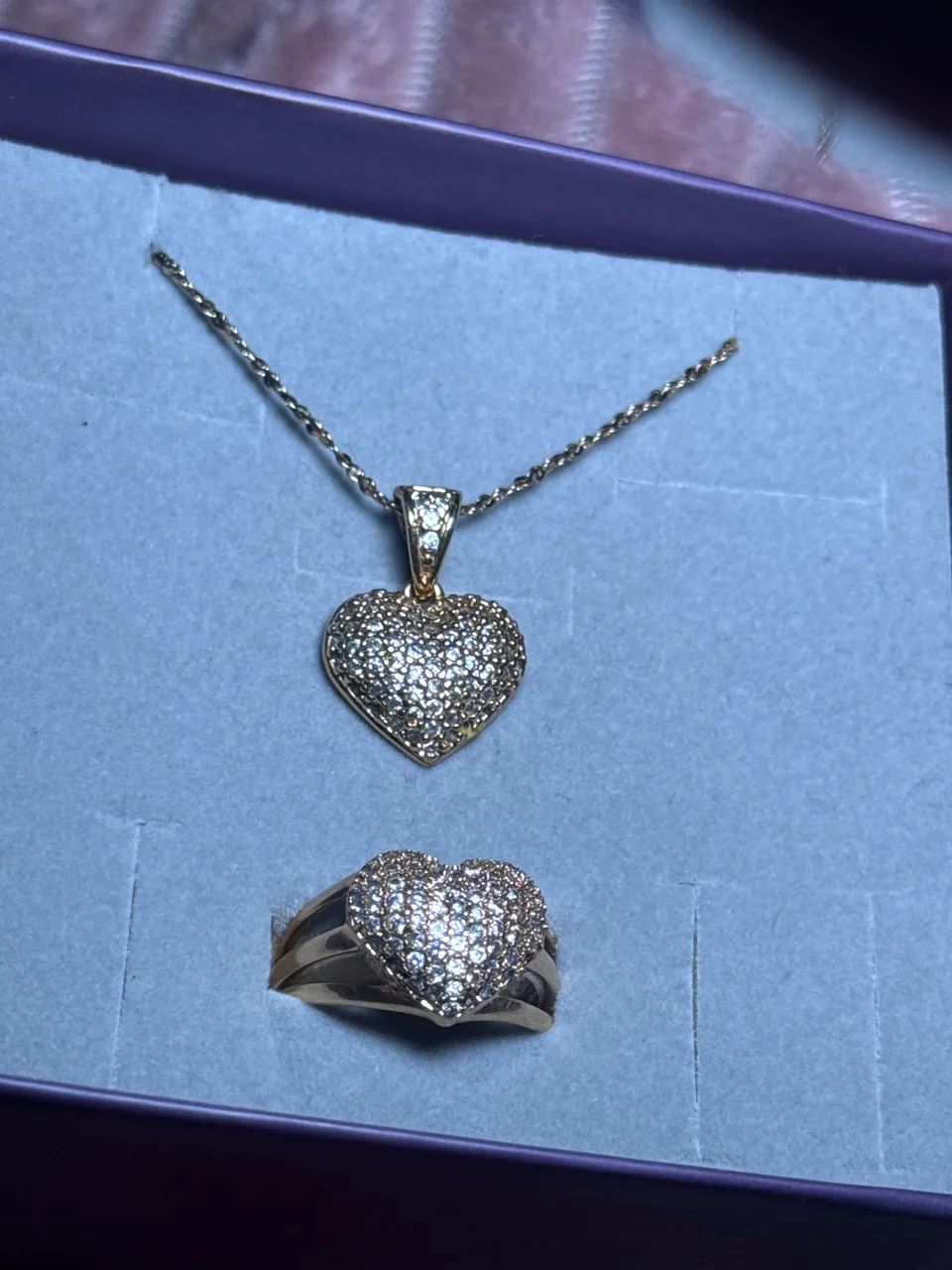 Conjunto Anel + Colar e pingente Romannel 18k - Foto 2