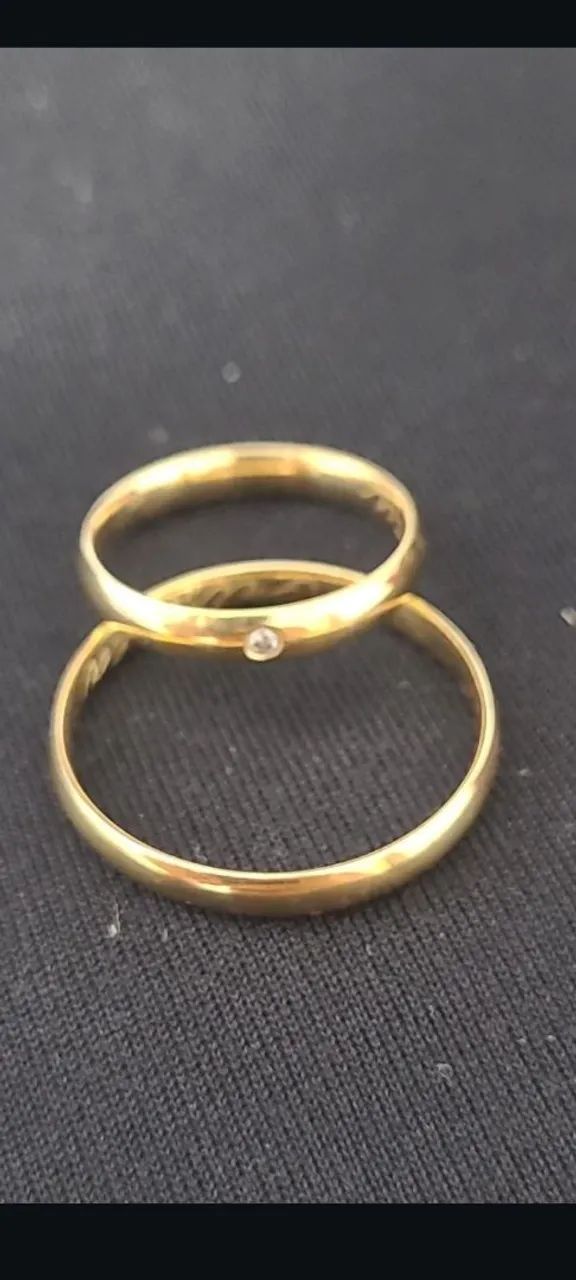 Par de alianças 5.6 g de 18k - Foto 5