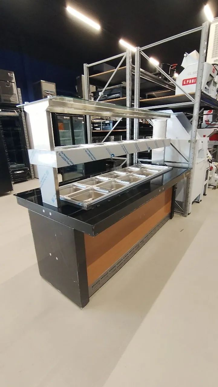 BUFFET SELF SERVICE CONJUGADO 2 METROS LINHA VITRA GELOPAR  - Foto 3