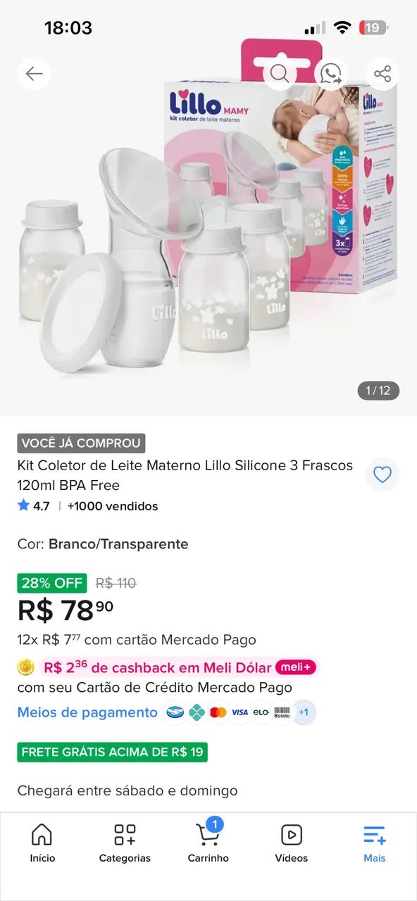 Bomba extratora de leite bubba  - Foto 3
