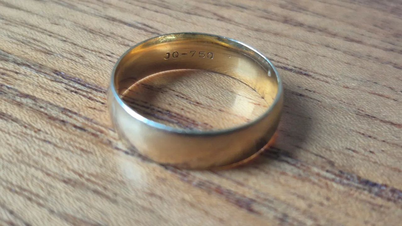 ? ALIANÇA DE OURO 18K - 750 | TAMANHO 16