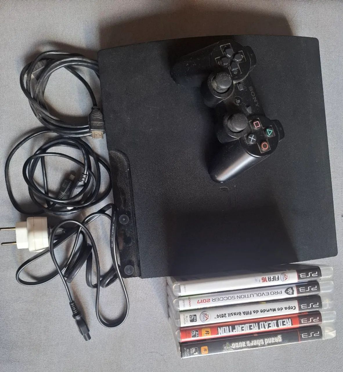 PS3 usado com 5 jogos - Foto 2
