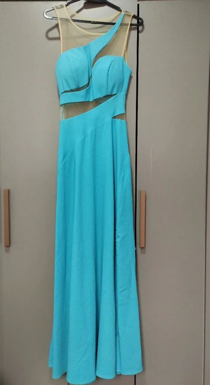 Vestido de festa azul tifani - Foto 5