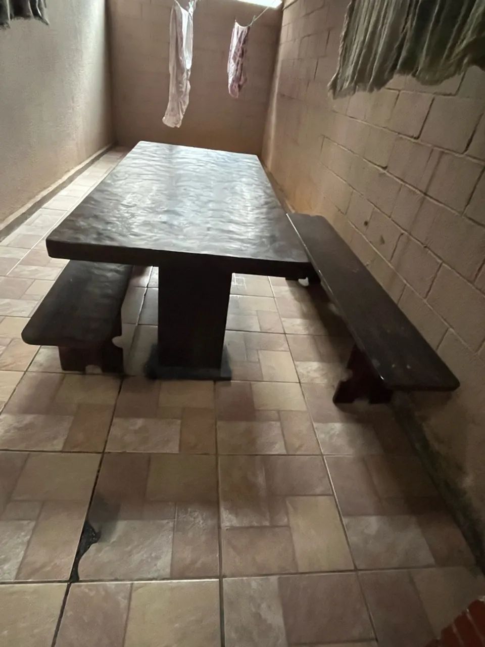 Mesa de Ardosia com bancos  - Foto 3
