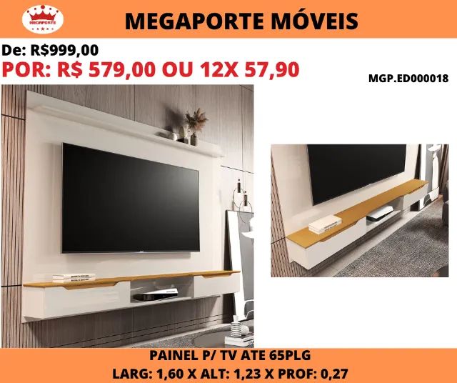 Painél 1,60 para Tv até 65 Polegadas 