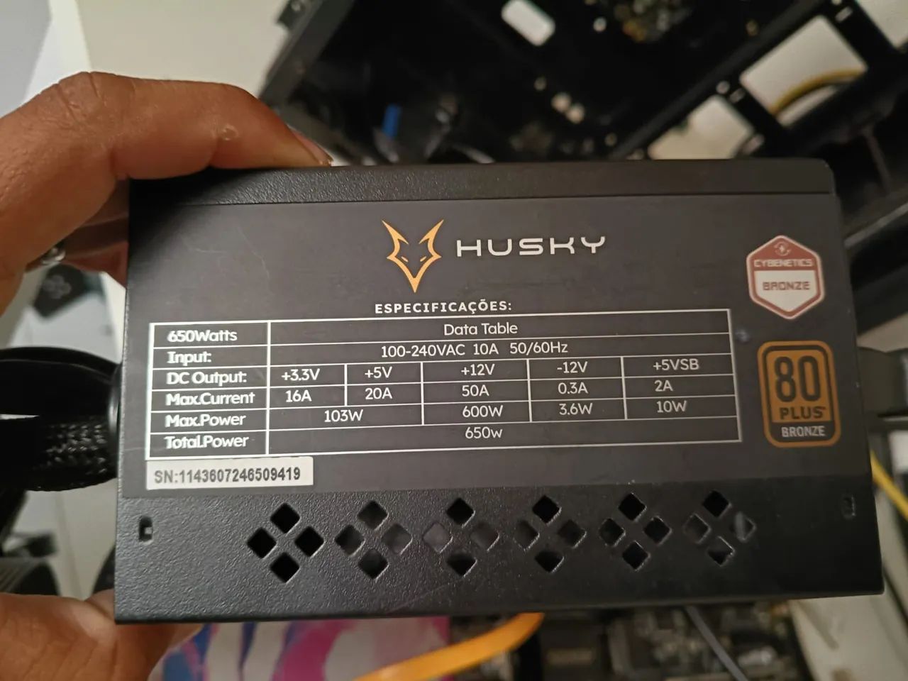 Fonte Husky Sledger 650w 80plus bronze  na caixa 