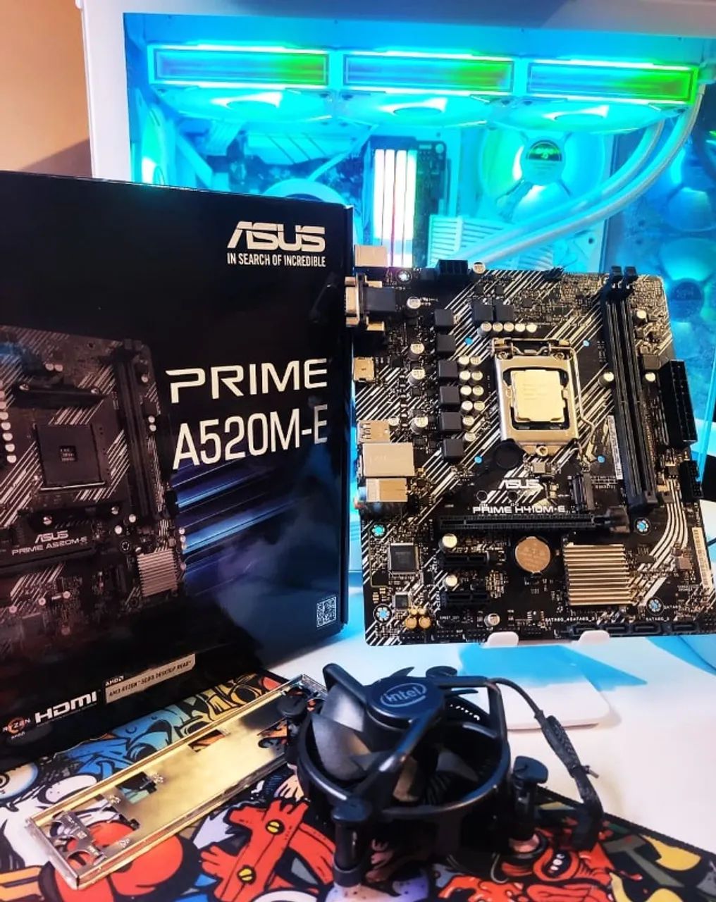 Kit Upgrade Placa Mãe ASUS Prime H410M-E + Processador Intel Core i3 10105