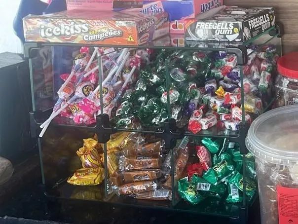 Baleiro Expositor Em Vidro porta bala 