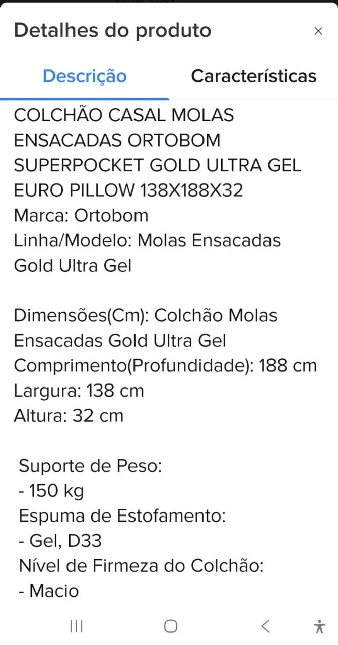 Colchão Ortobom Seminovo - Foto 3