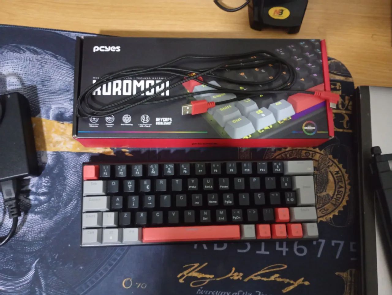 Pcyes Kuromori Mechanical Keyboard, 60% (Blue Switch)