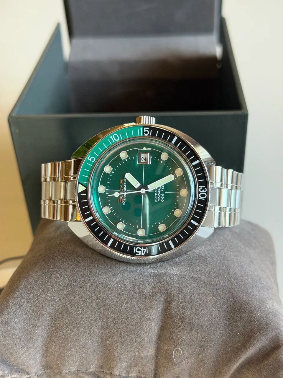 Relógio Bulova Oceanographer Verde - Foto 5