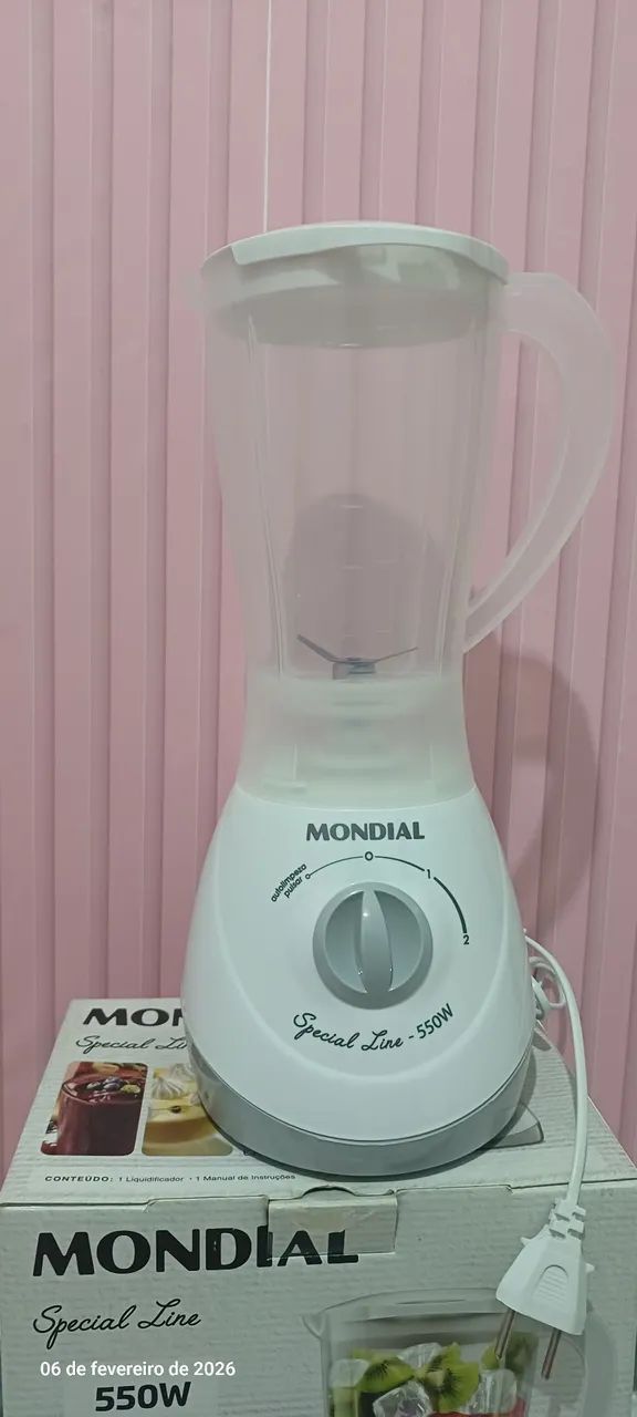 Liquidificador Mondial Special Line L-550-SL 2 Velocidades 550W Branco - 220v - Foto 5