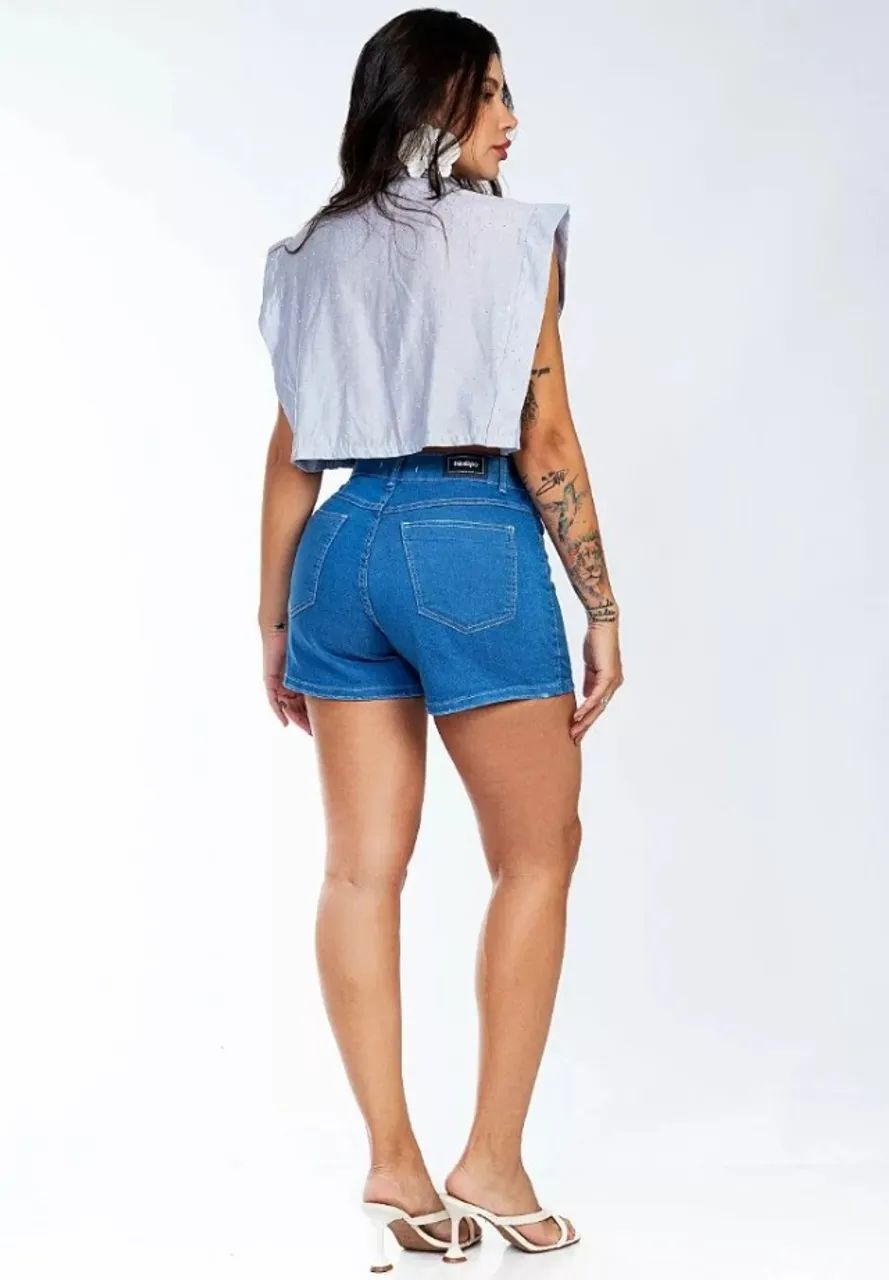 Shorts biotipo azul claro  - Foto 4