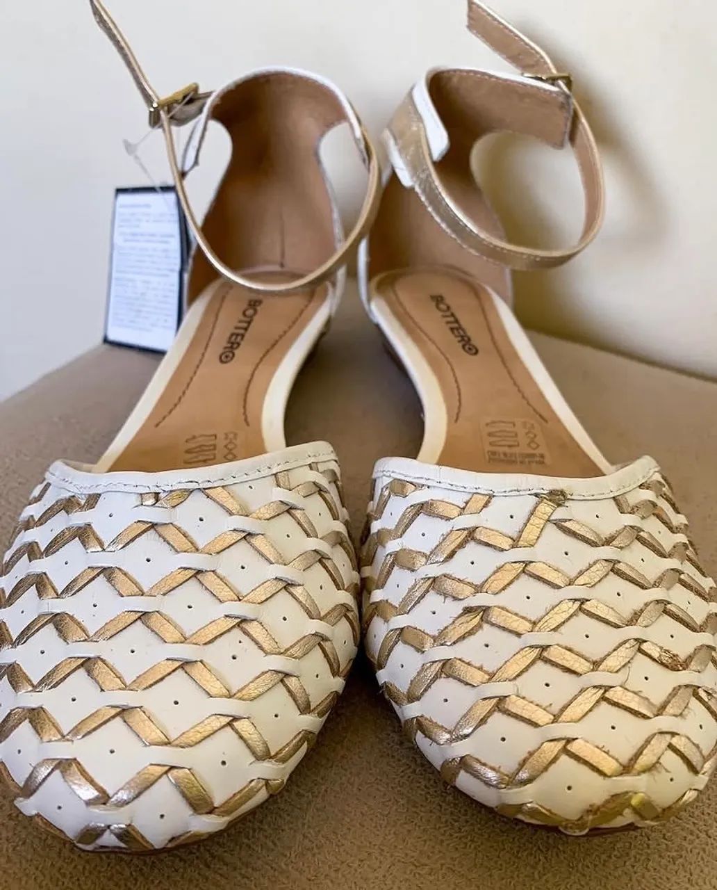 Sapatilha off White de couro - Bottero  - Foto 5