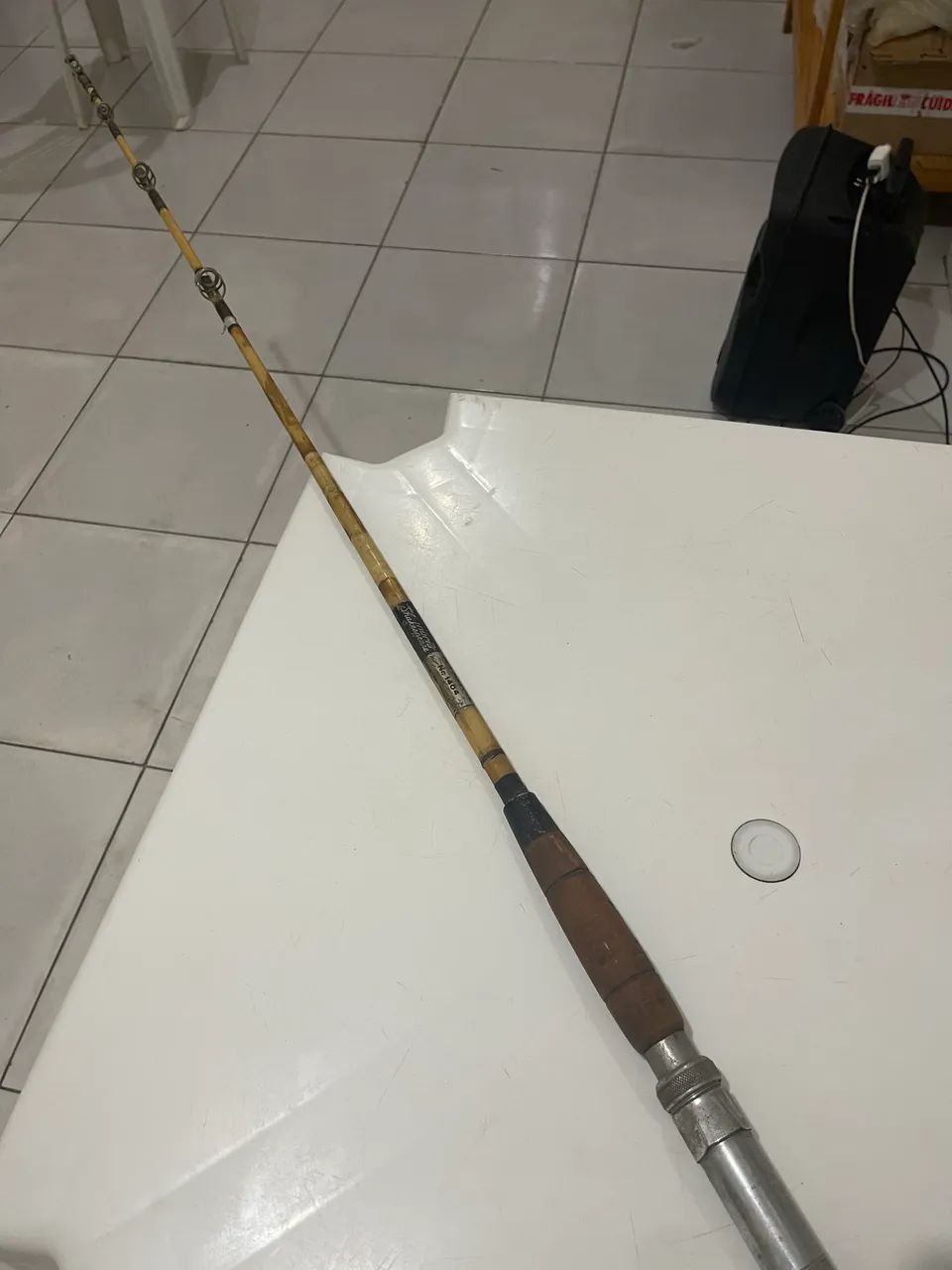 Vara de pesca antiga, RARA! - Foto 3