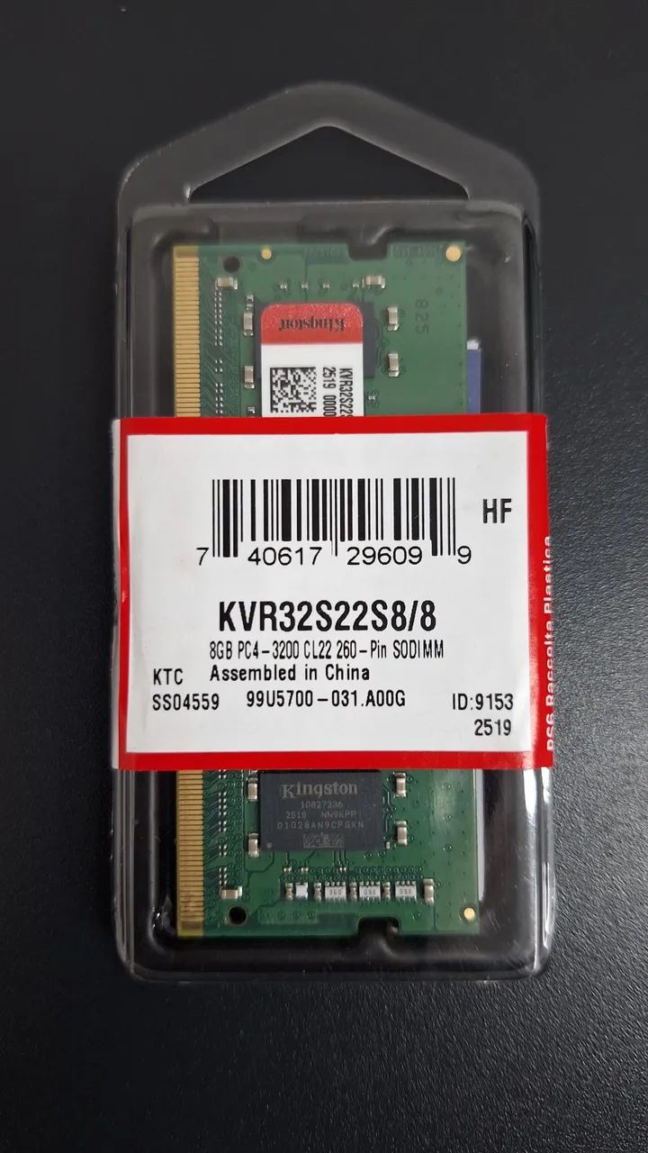 Memoria ram ddr4 8gb 3200mhz notebook