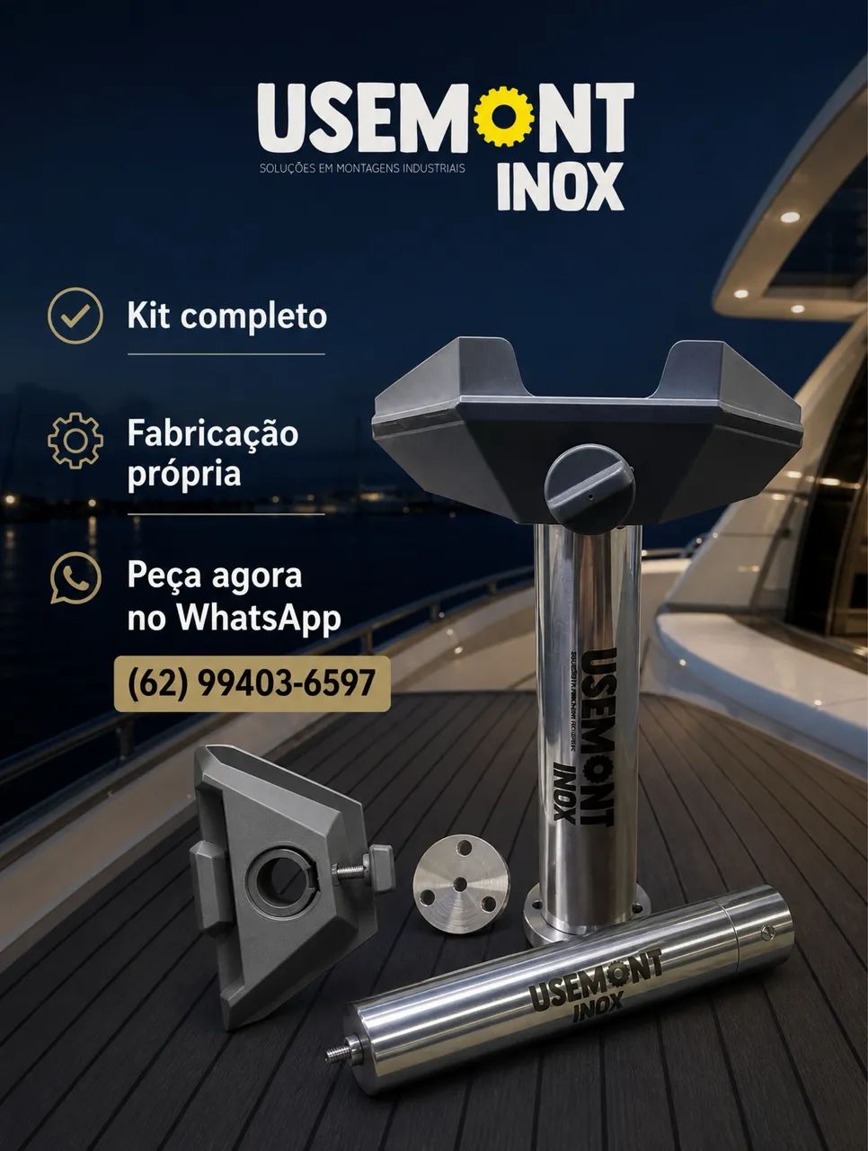 Suporte Náutico Starlink Mini Inox - Foto 2