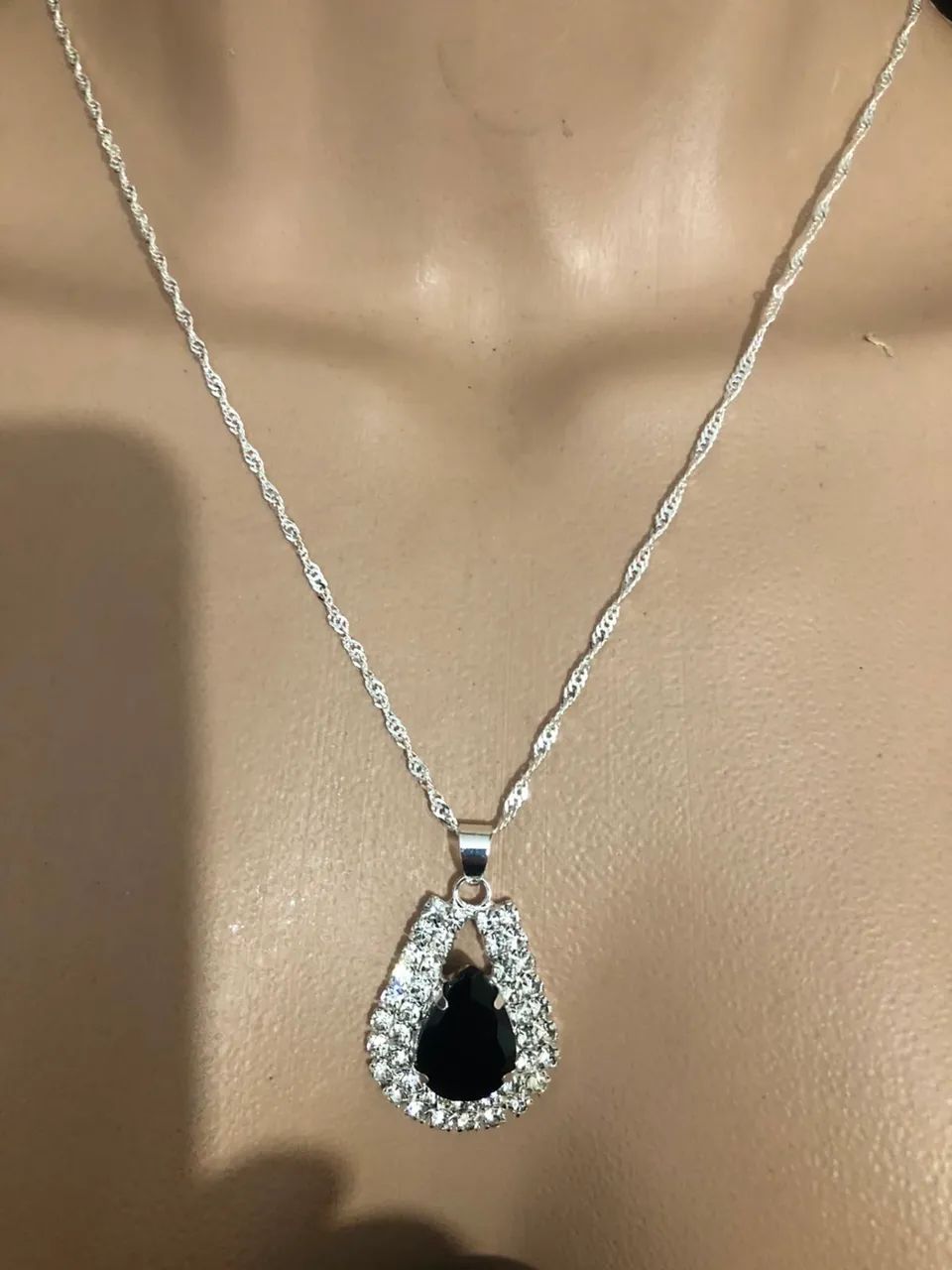 Conjunto  strass prata 925  - Foto 3