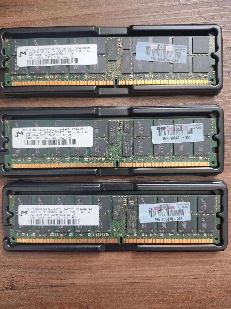 Memória HP ECC 3pcs | PN 405476-051 - Foto 2