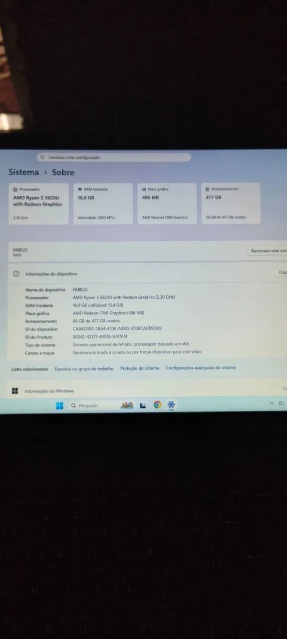 Notebook VAIO FE15