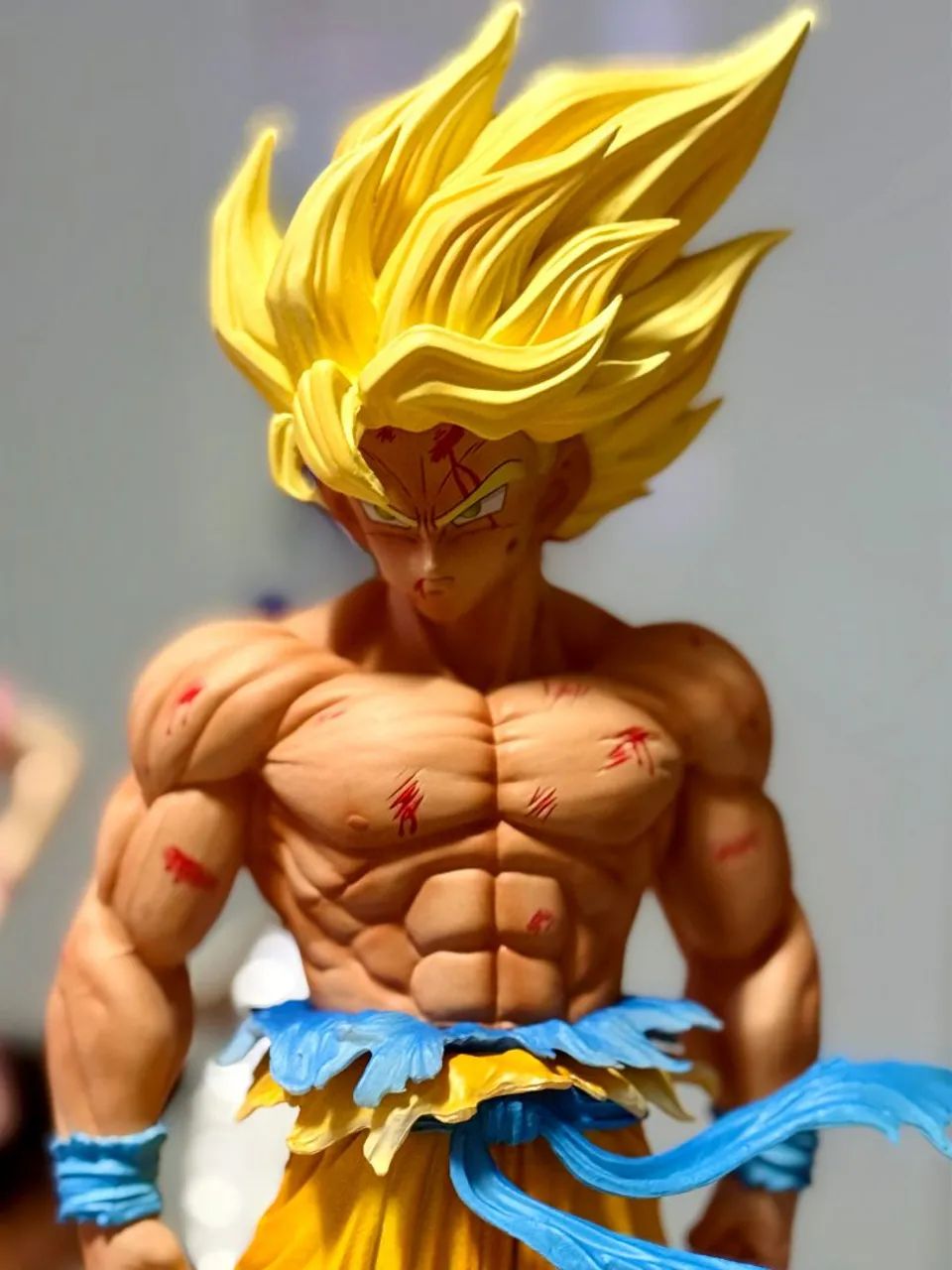 Estátua Goku Dragon Ball z 34 cm + busto + cabeça extra + Base com Led - Foto 2