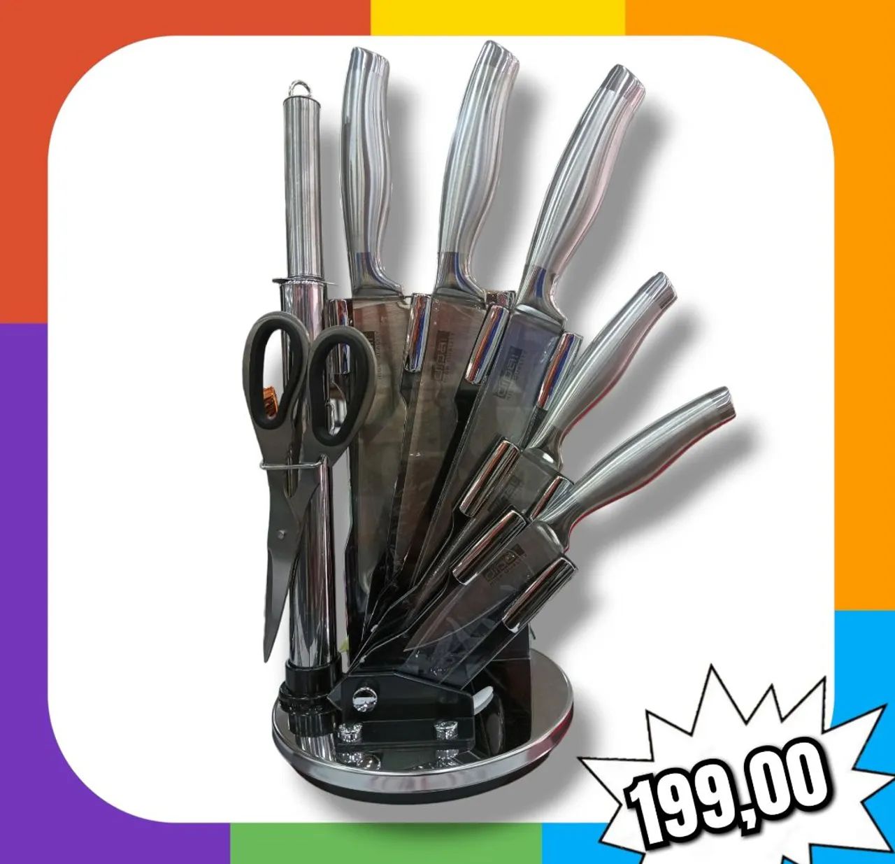 Faqueiro kit com 8 peças  - Foto 4