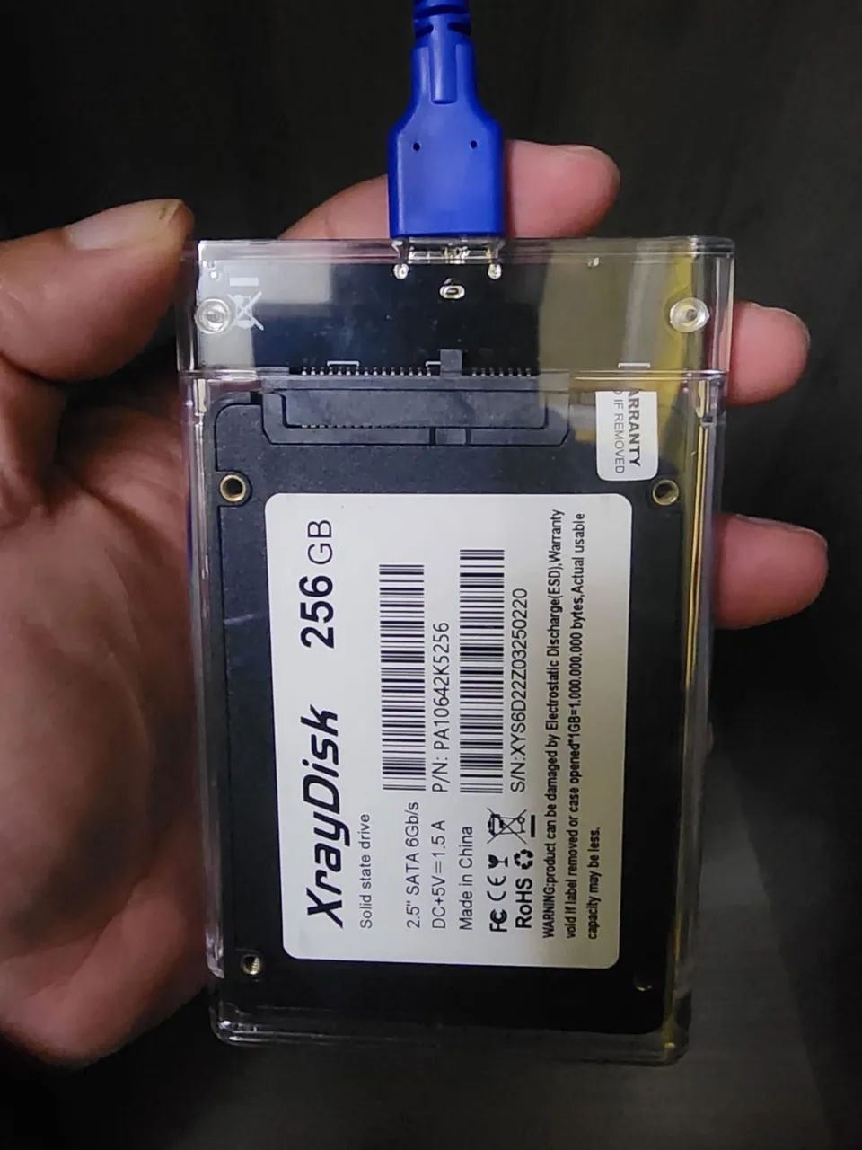 SSD Externo XrayDisk 256GB + Case USB - Seminovo - Foto 2