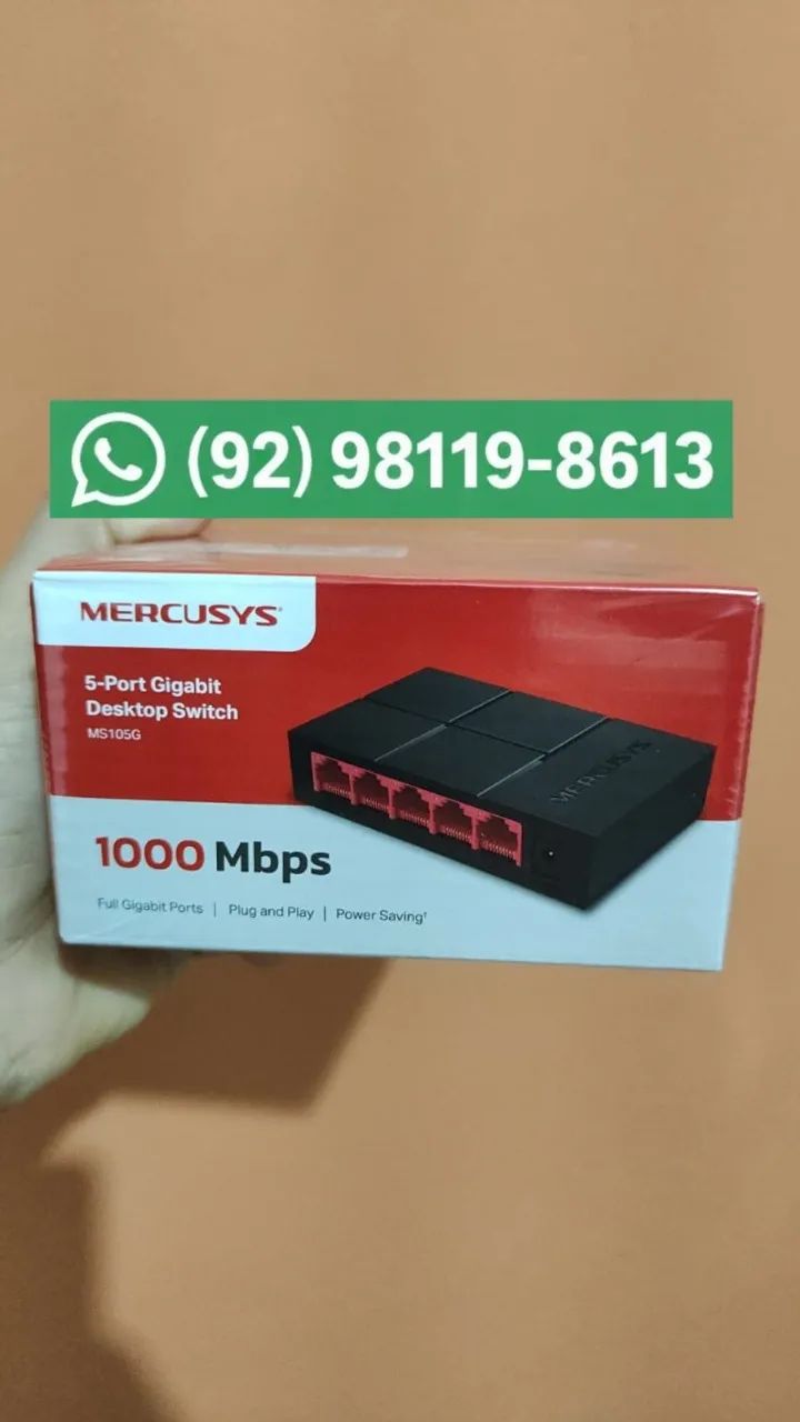 Switch Gigabit RJ45 de 5 porta MERCUSYS MS105G