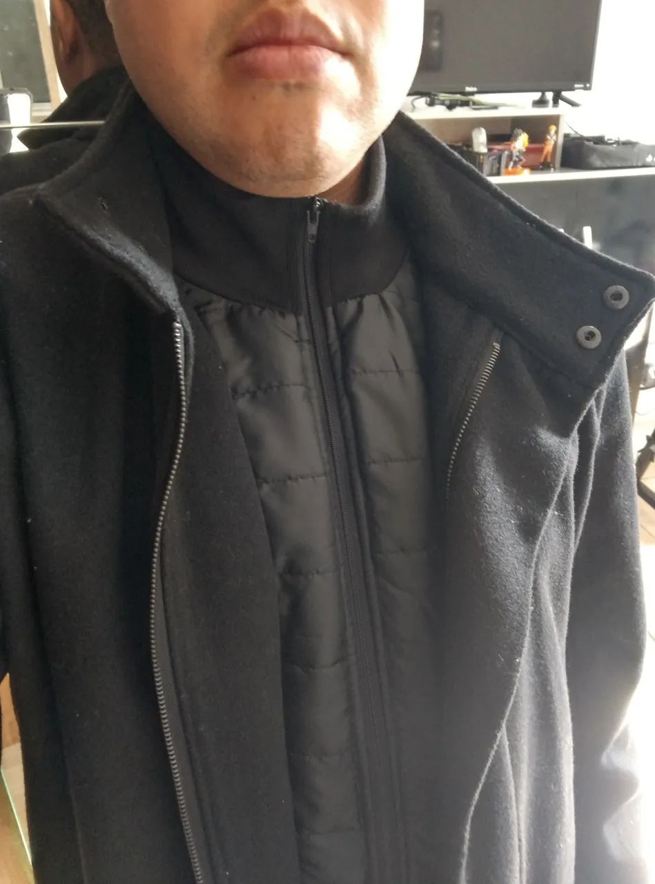 Sobretudo masculino preto - Foto 2