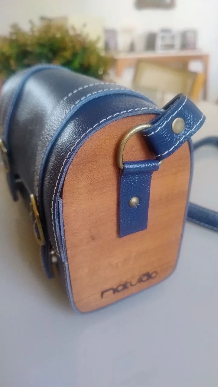Bolsa POCKET em Couro e Madeira do Estúdio MATULÃO  - Foto 4