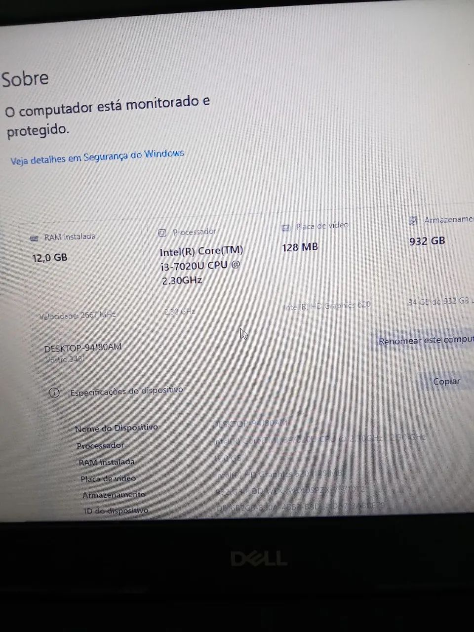 Notebook Dell i3 7 geração 12gb ram - Foto 4
