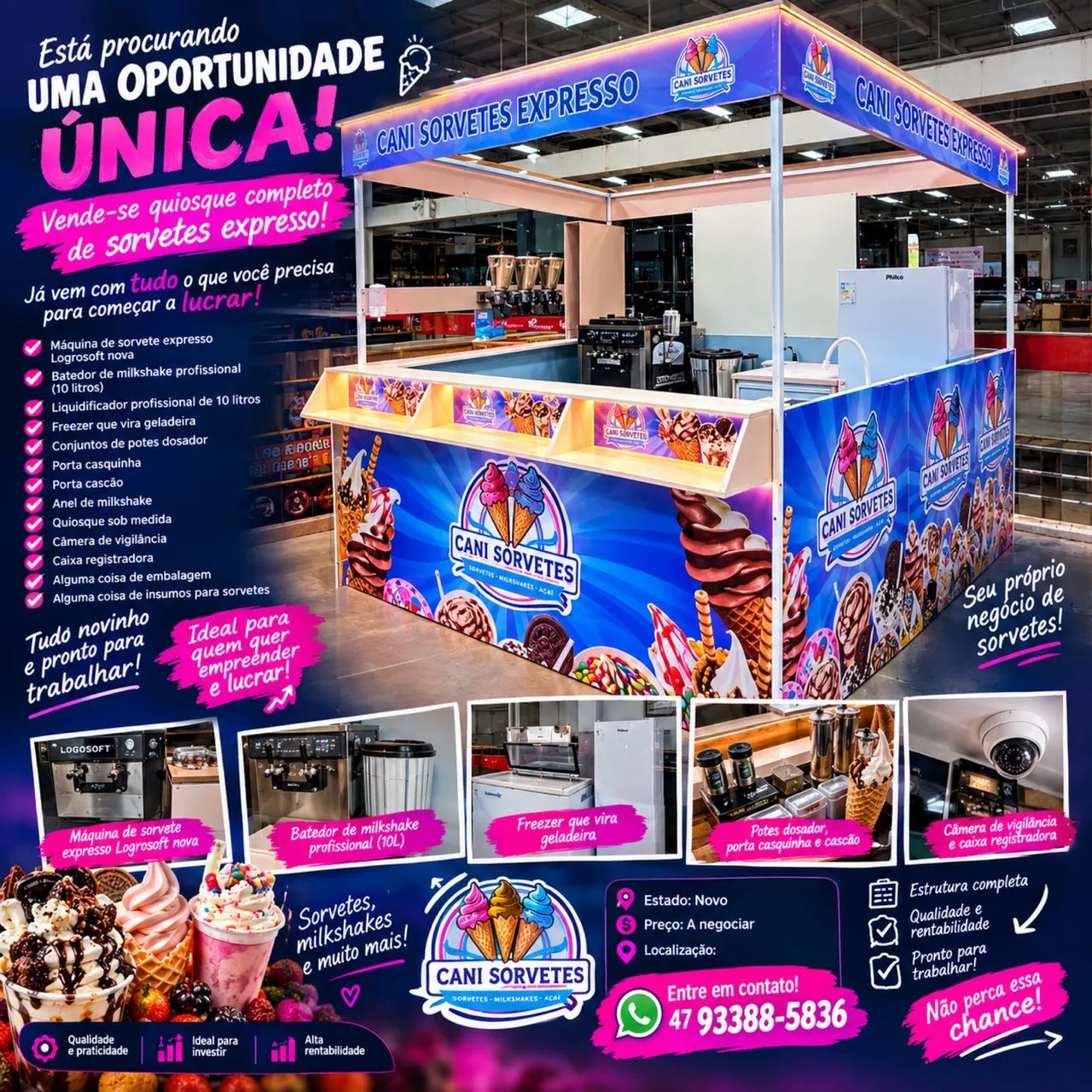 Máquina de sorvete expresso 