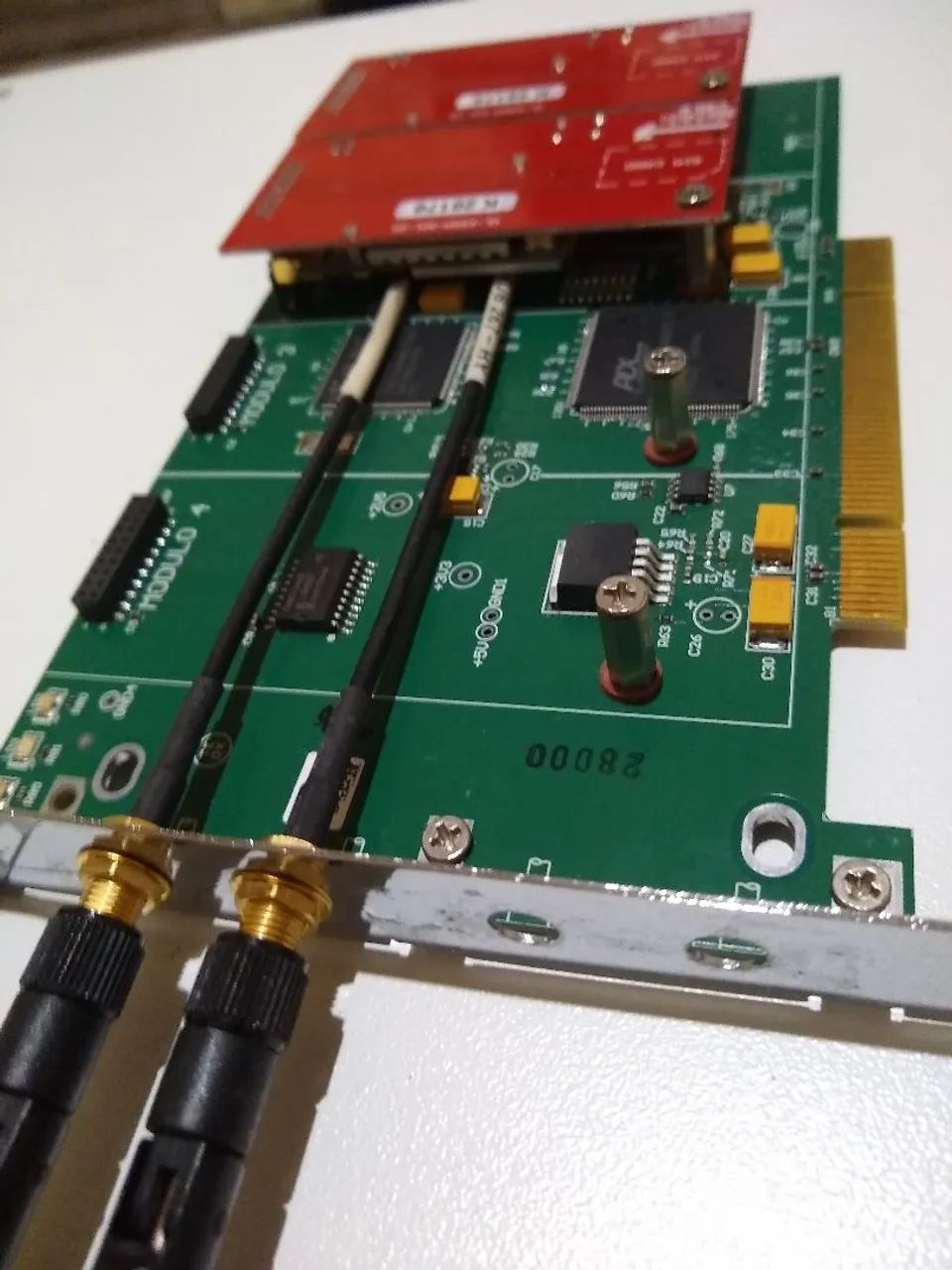 Placa Interface Industrial PCI Com Módulo De Fibra Óptica Rara
