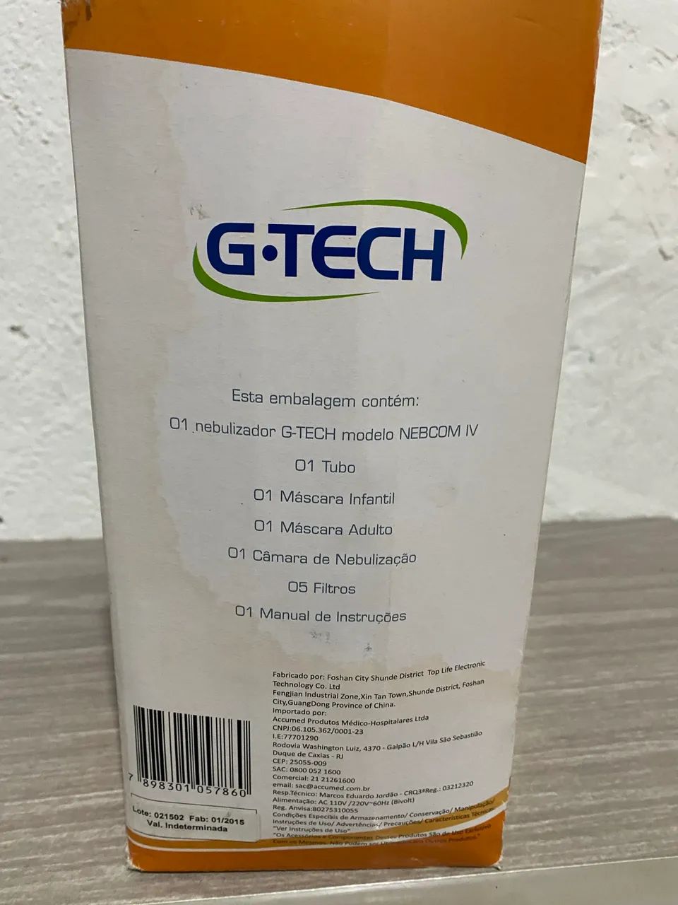 nebulizador de compressor G-Tech modelo NebCom IV - Foto 3