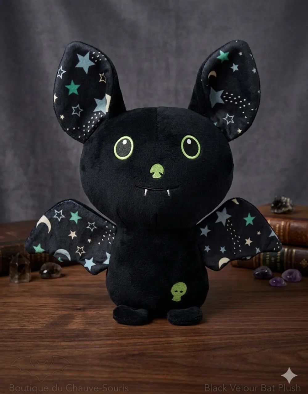 Pelúcia Black Velour Bat Plush.