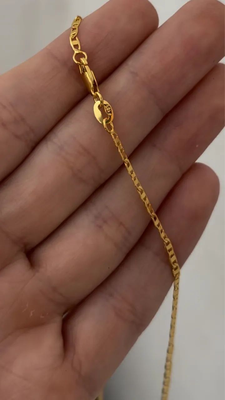 Corrente cordão banhado a ouro 18k - Foto 5