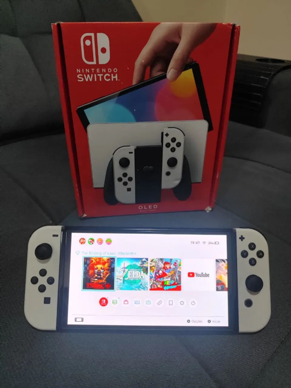 Nintendo Switch OLED completo + Pro Controller + Mario Kart + 128GB - Foto 2