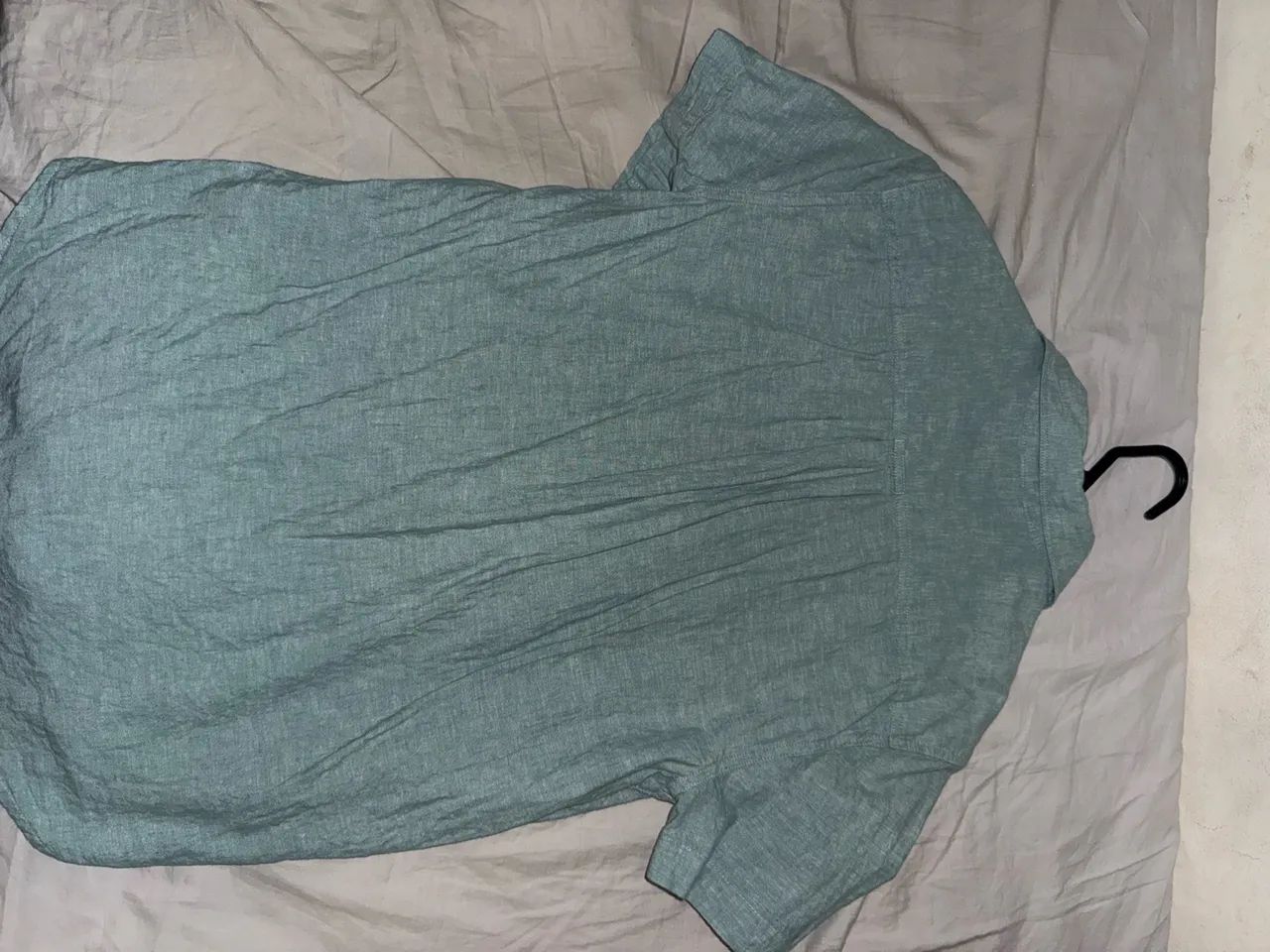 Camisa linho verde claro  - Foto 2