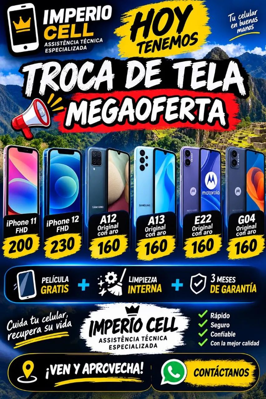 ? TELA TRINCADA? BATERIA ACABANDO? RESOLVEMOS! ?
