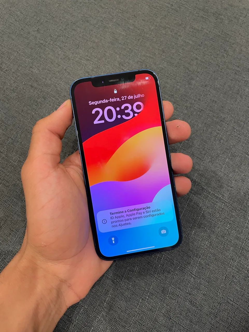 iPhone 12 64GB Azul | 100% Original | Face ID | Bateria 84