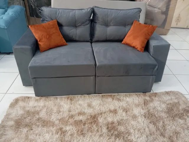 Sofá Suede cinza  - Foto 3