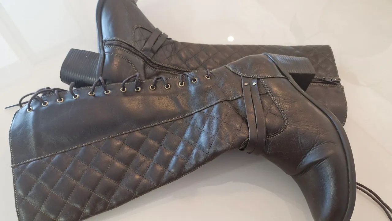 BOTA DE COURO CANO LONGO  - Foto 2