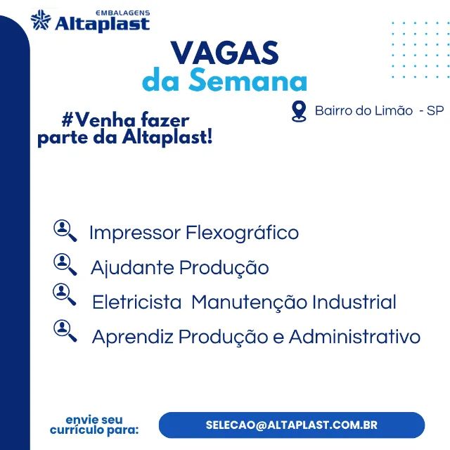 Ajudante Produção / Eletricista / Impressor