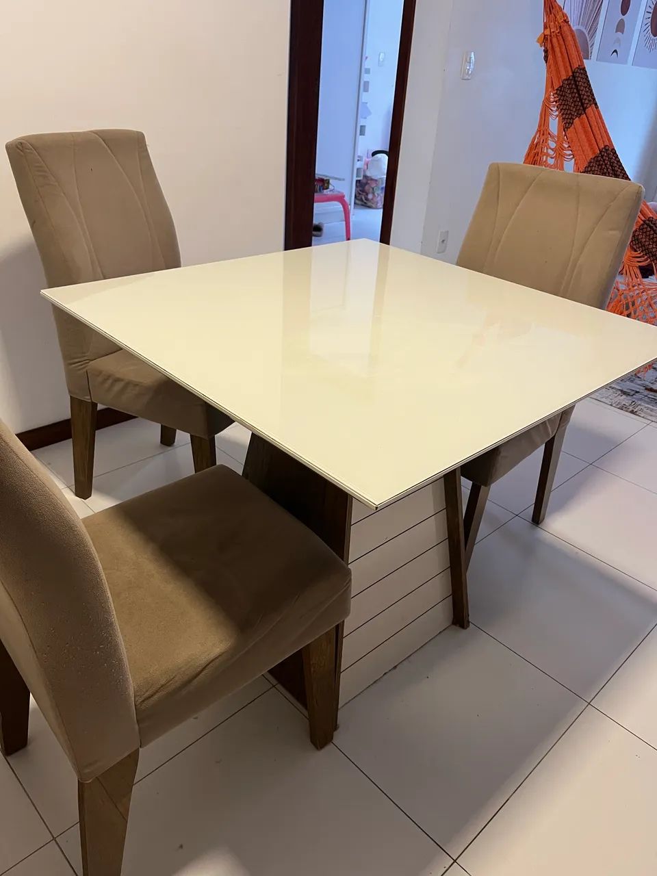 Mesa de jantar tampo de vidro  - Foto 3